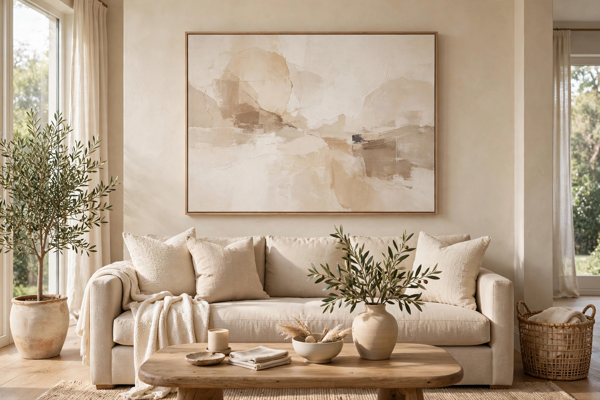Canvas print in an elegant living room